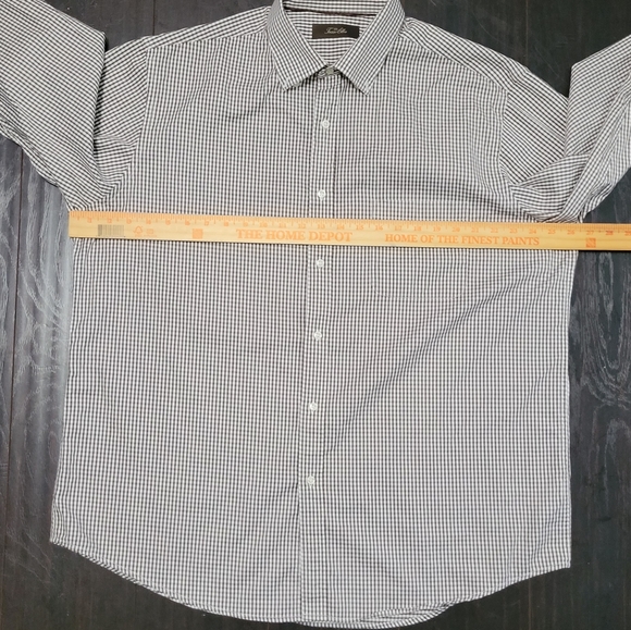 Tasso Elba Shirt Men's XL Brown Checkered Button Down Long Sleeve Shirt - Picture 10 of 10